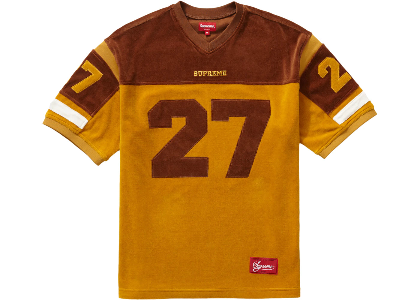 Supreme Velour Football Jersey Mustard