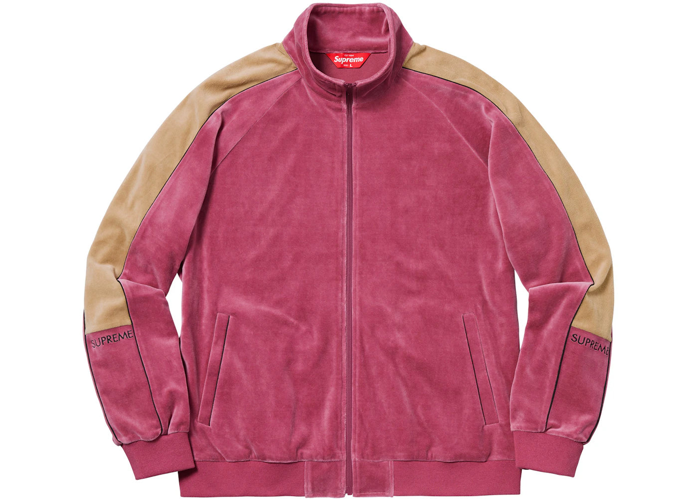 Supreme Velour Track Jacket Pink