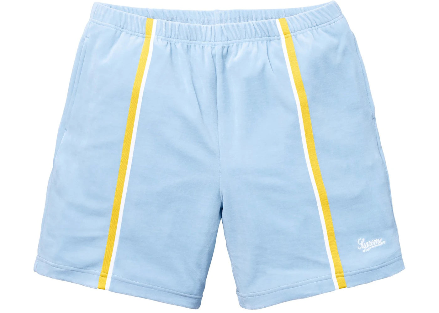 Supreme Velour Warm Up Short Light Blue