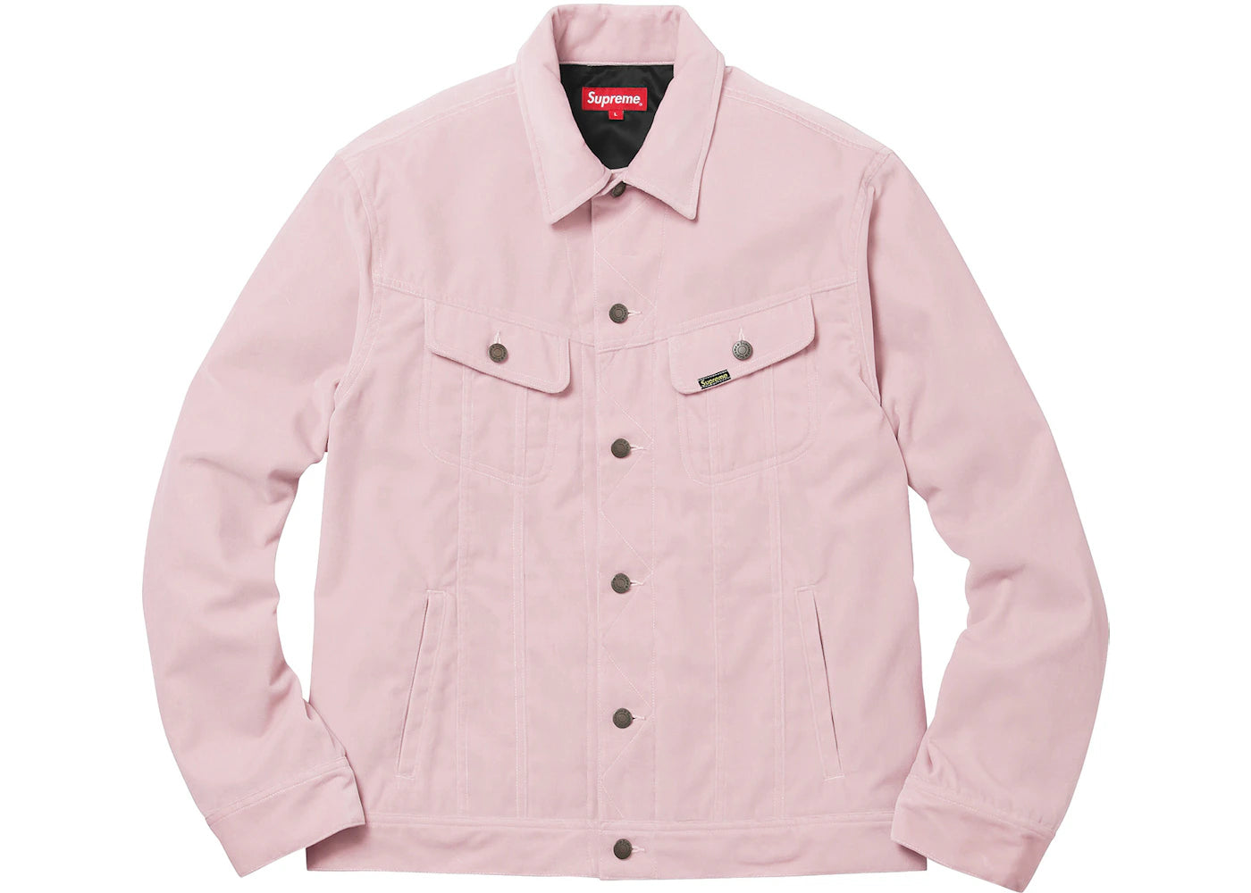 Supreme Velvet Trucker Jacket Dusty Pink