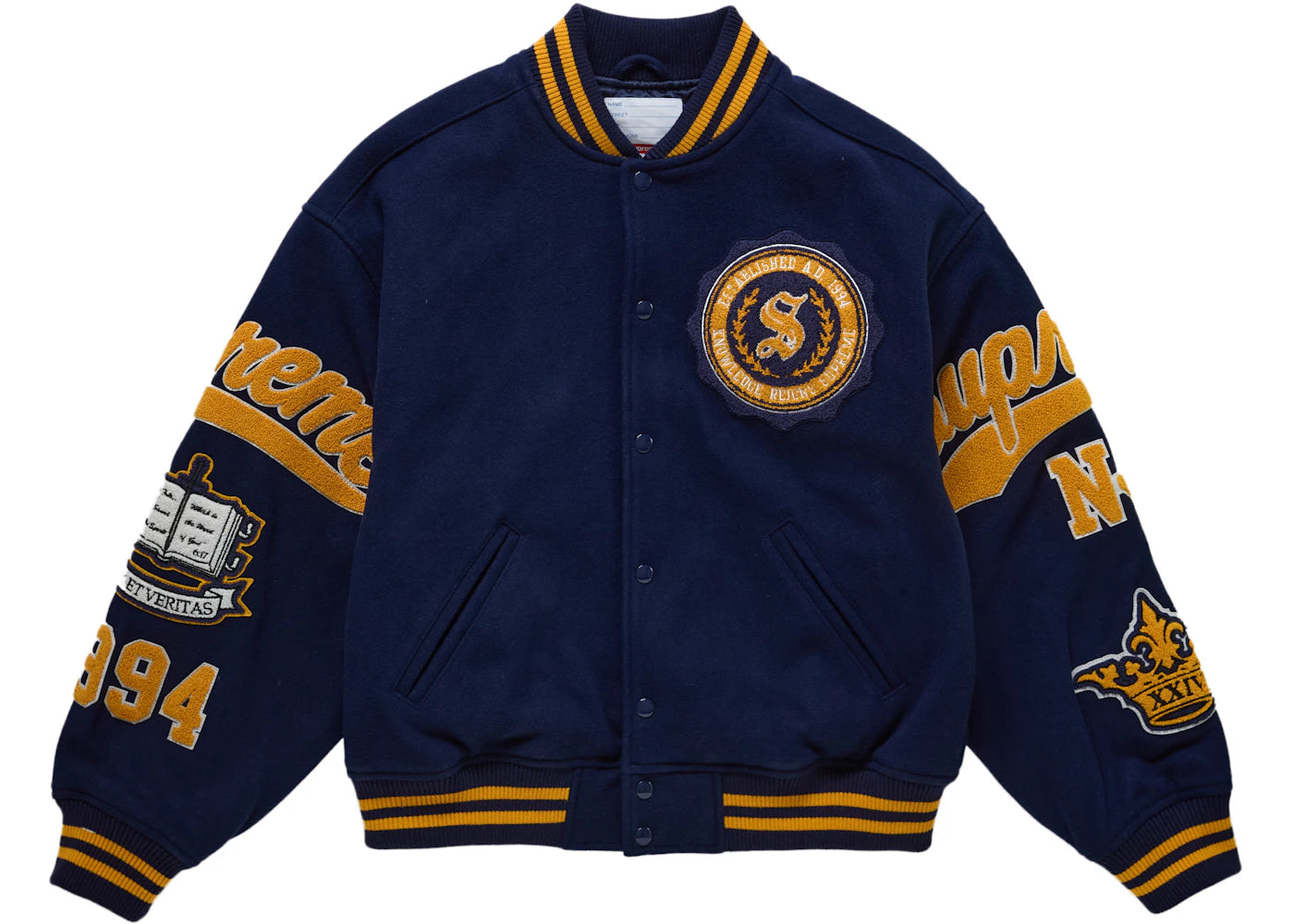 Supreme Veritas Varsity Jacket Navy