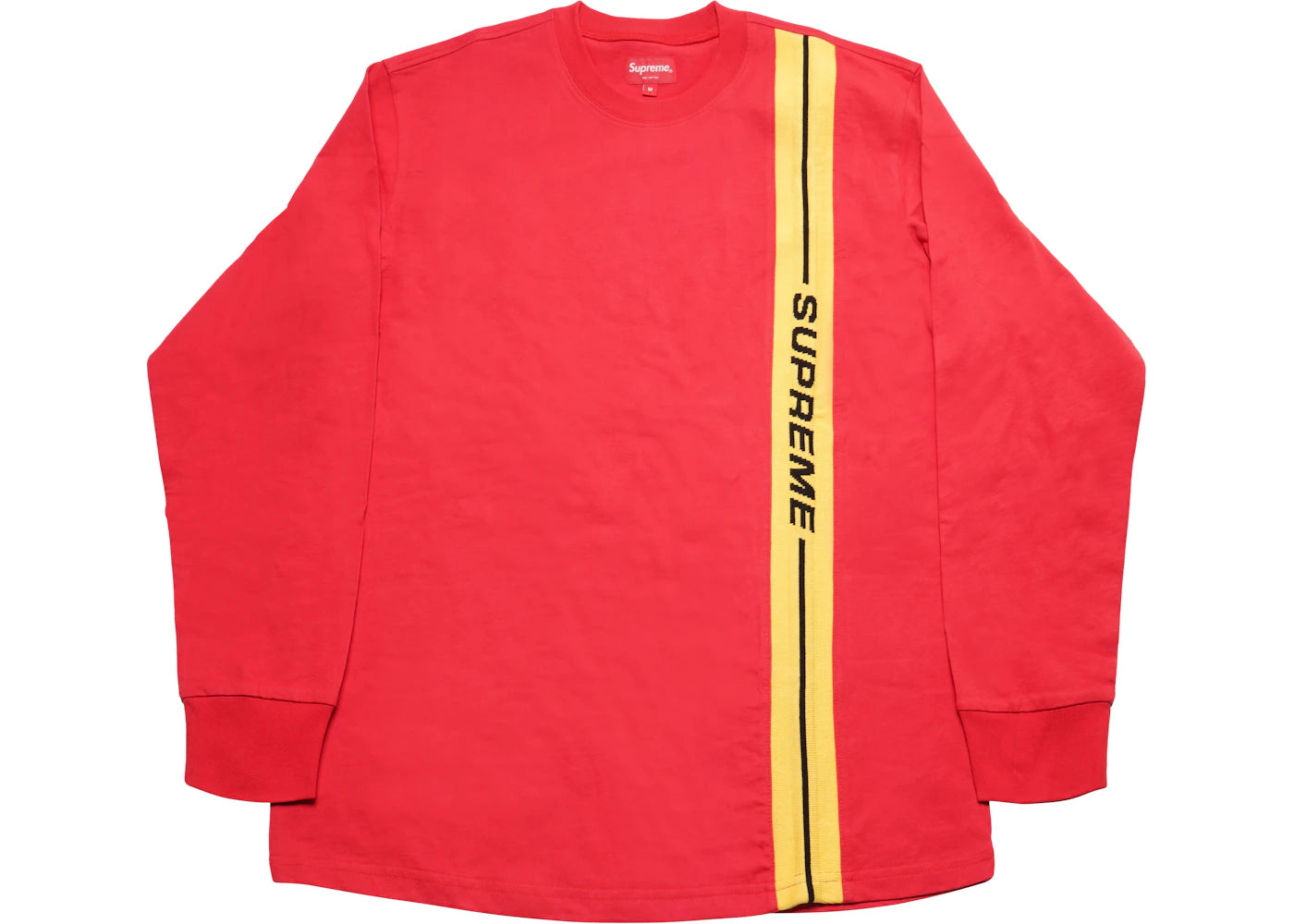 Supreme Vertical Logo Stripe L/S Top Red