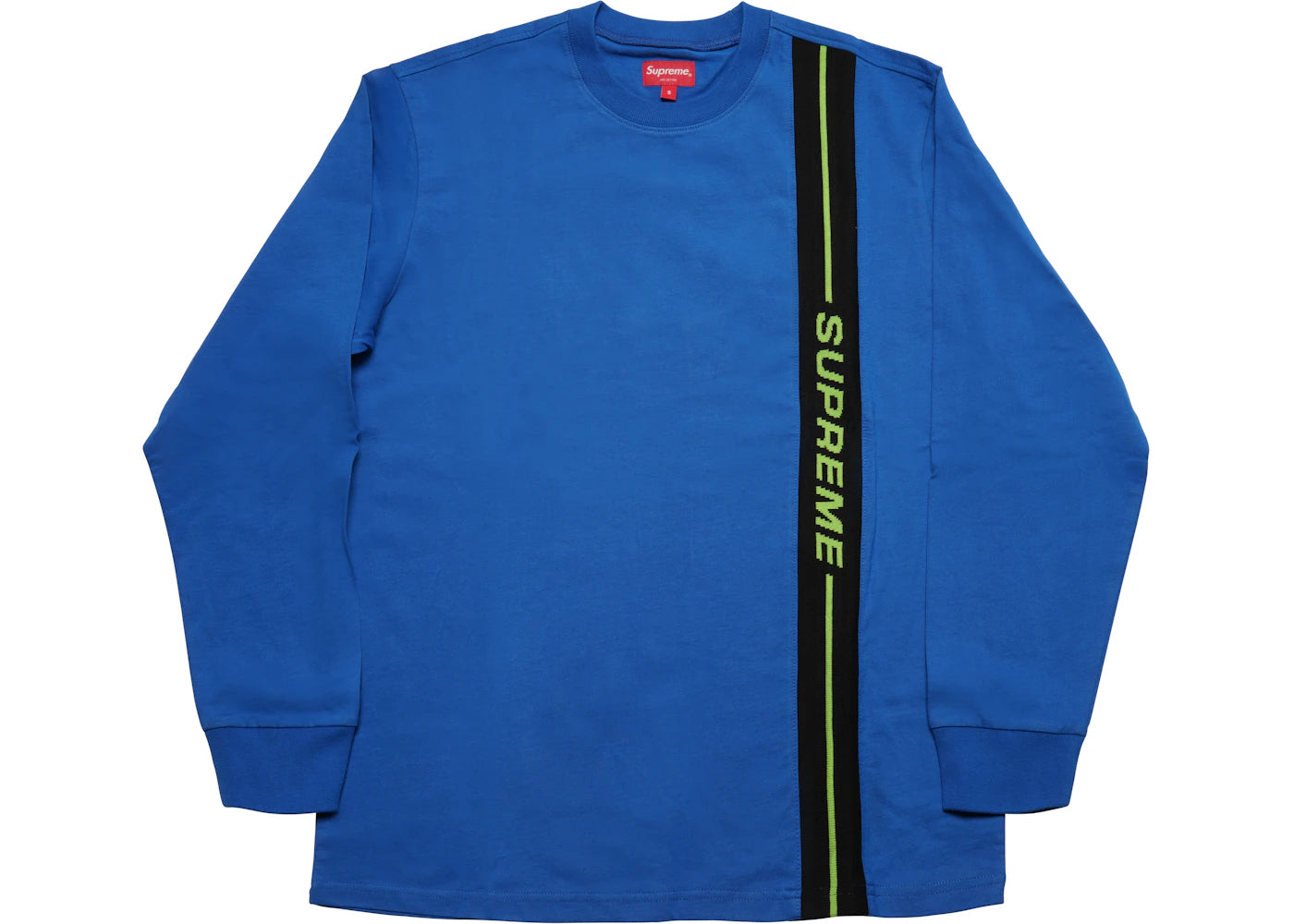 Supreme Vertical Logo Stripe L/S Top Royal