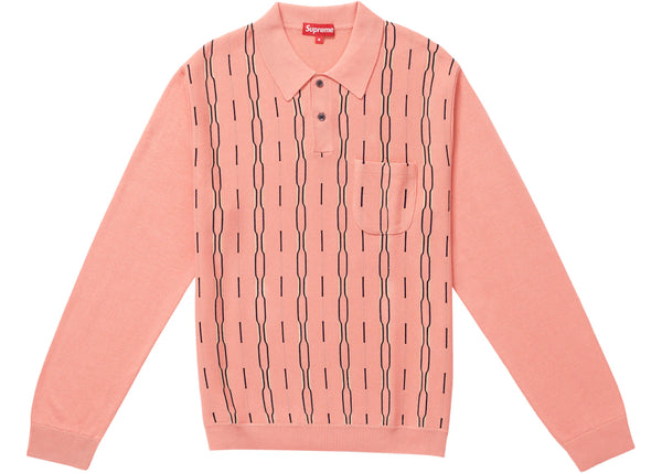 トップス supreme Vertical Stripe knit polo Buy Supreme Stripe Zip Long-Sleeve Polo 'Black' - FW24KN84 BLACK トップス