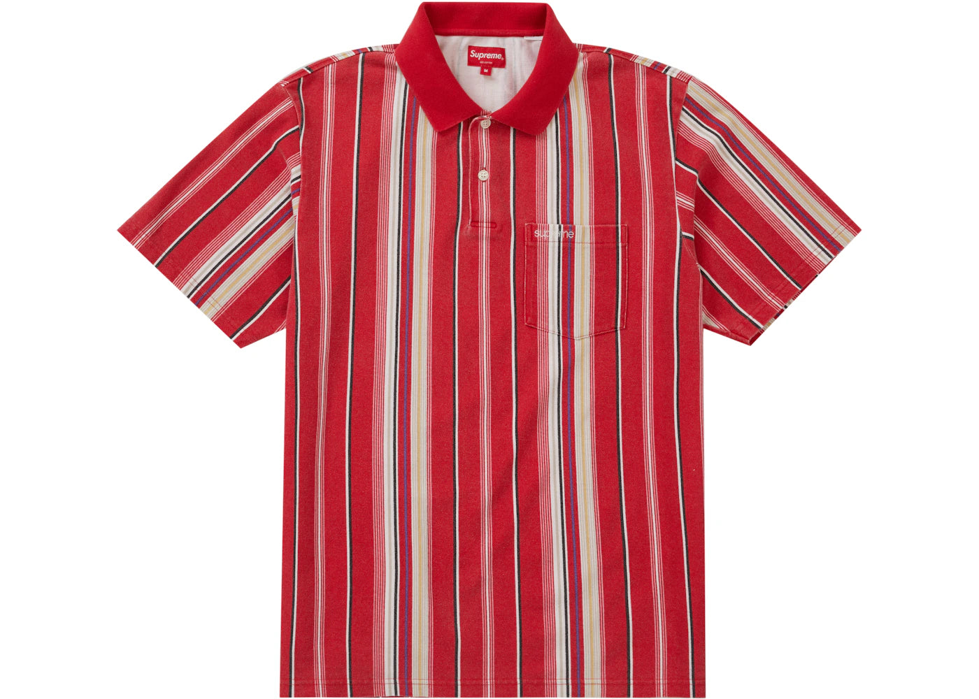 Supreme Vertical Stripe Polo Red