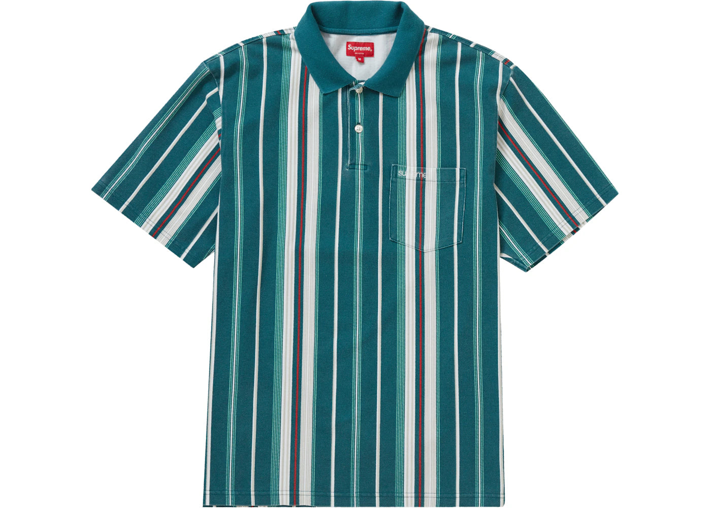 Supreme Vertical Stripe Polo Dark Teal