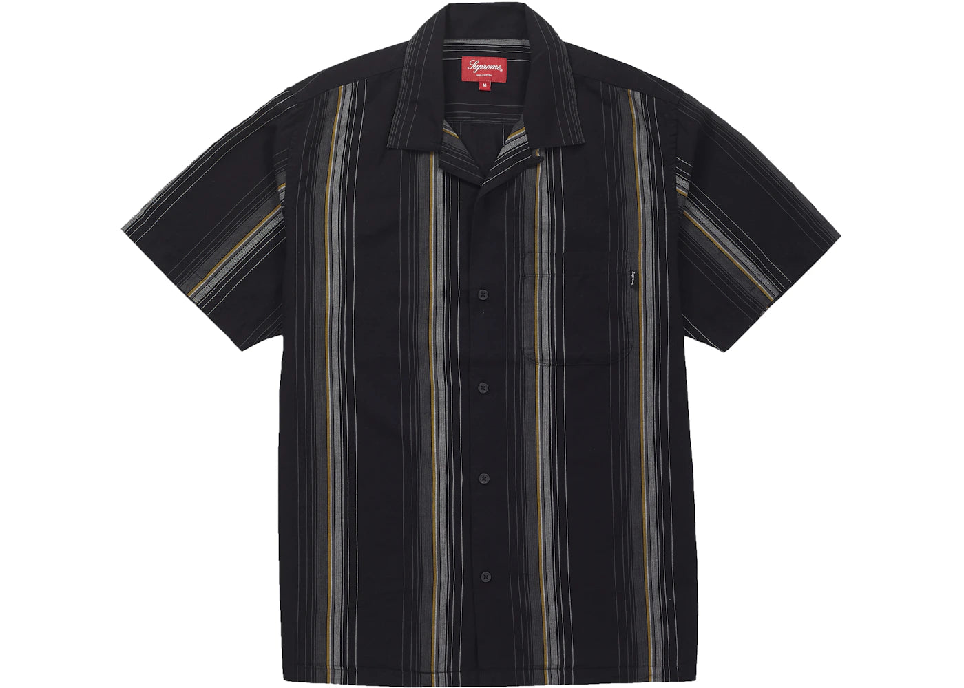 Supreme Vertical Stripe S/S Shirt Black