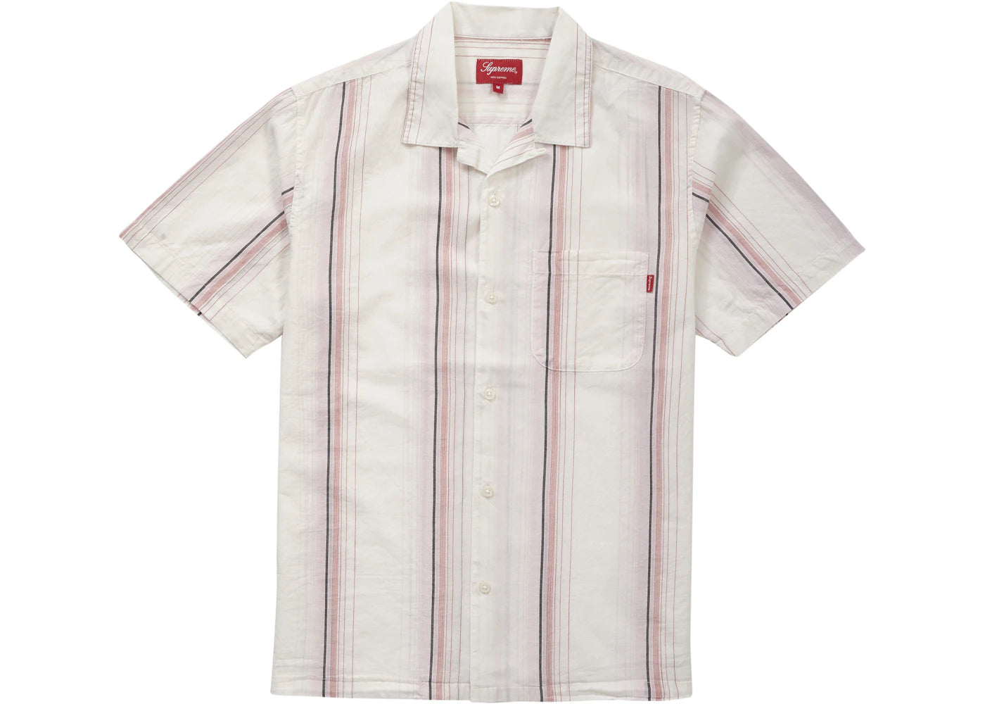Supreme Vertical Stripe S/S Shirt Off-White