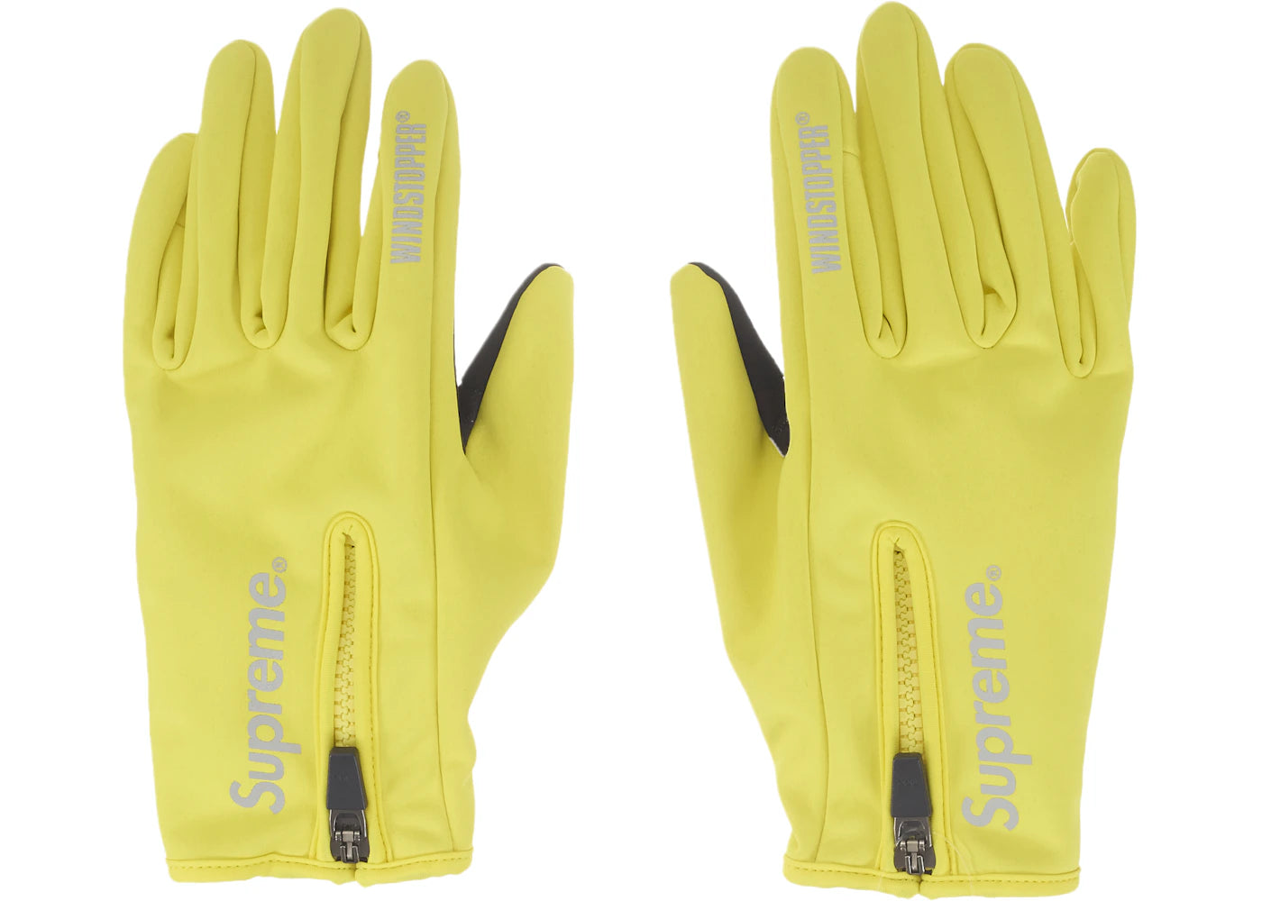 Supreme WINDSTOPPER Zip Gloves (FW25) Yellow