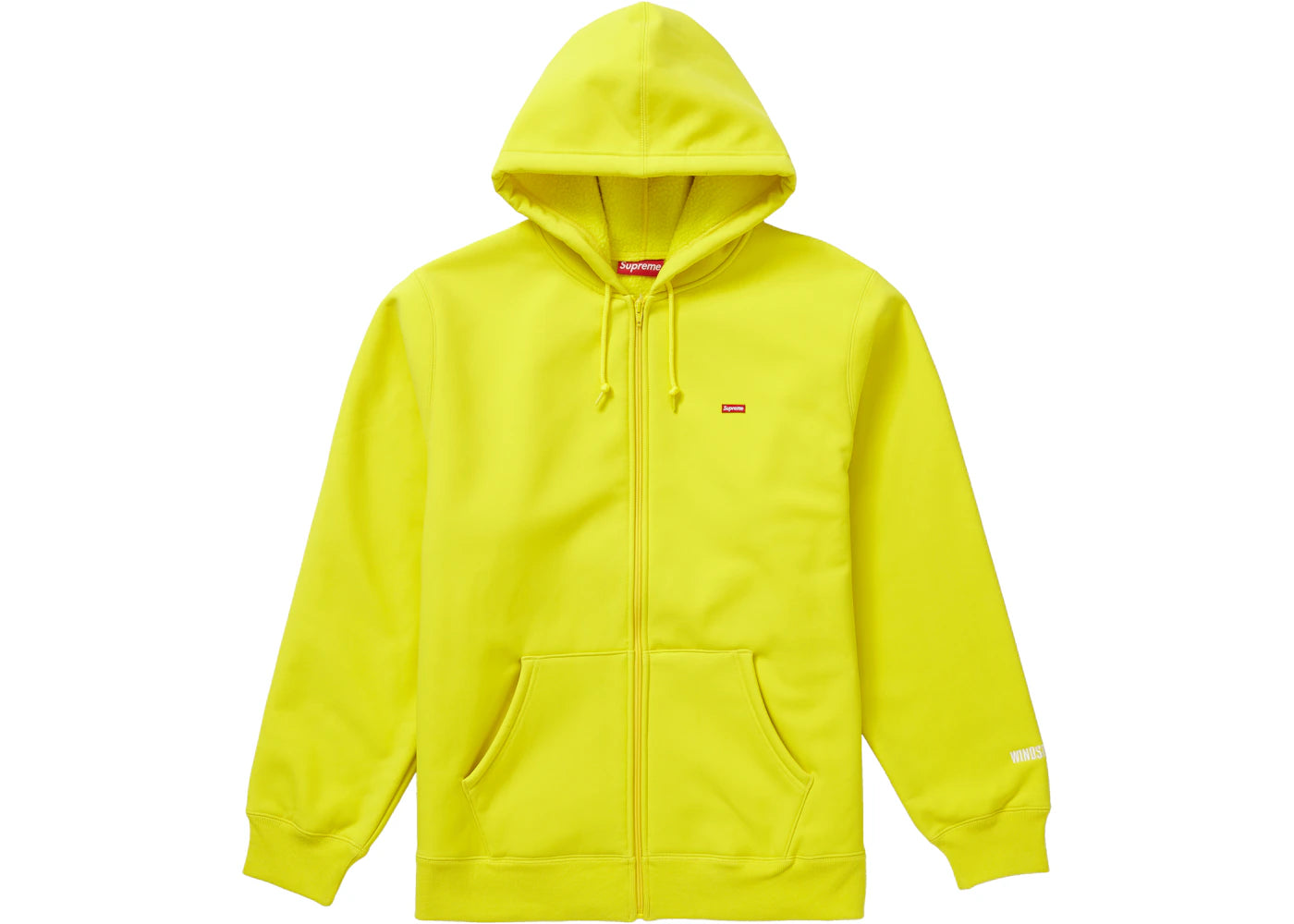 Supreme WINDSTOPPER Zip Up Hooded Sweatshirt (FW19) Bright Yellow