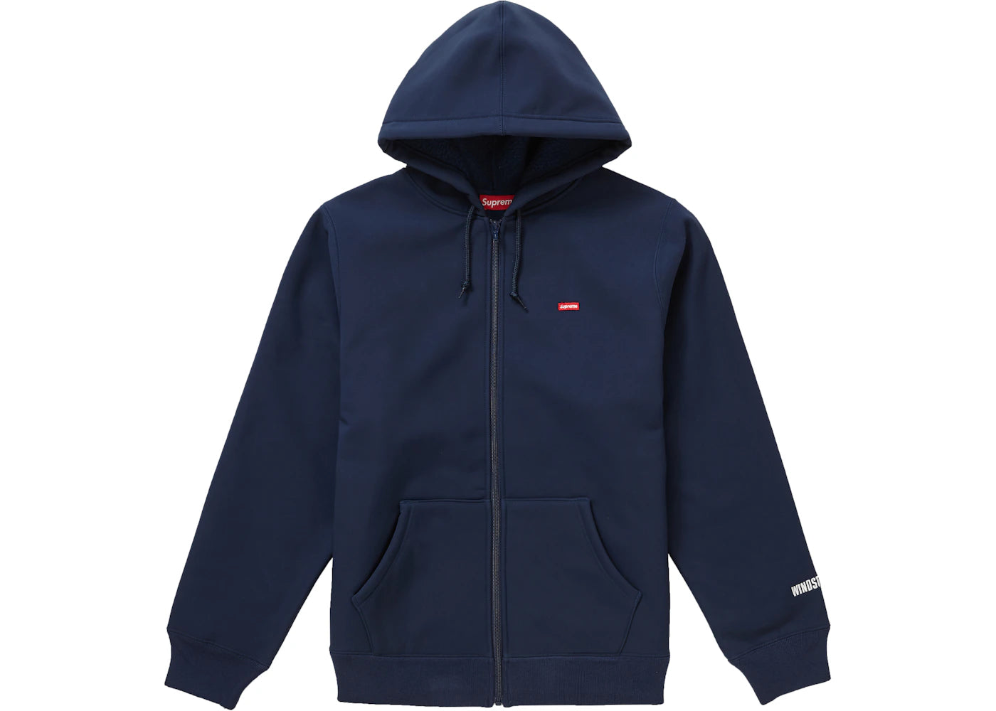 Supreme WINDSTOPPER Zip Up Hooded Sweatshirt (FW19) Navy