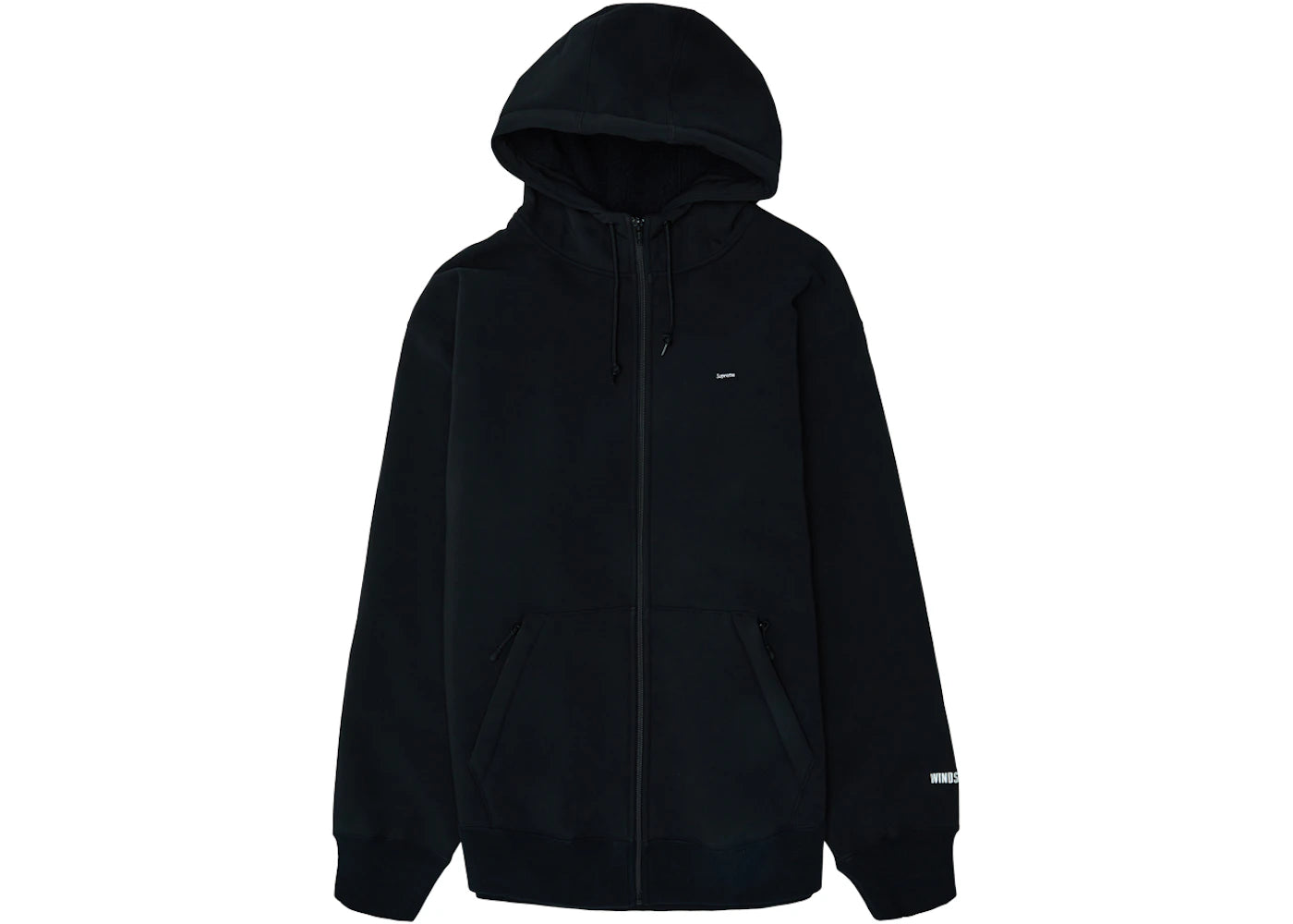 Supreme WINDSTOPPER Zip Up Hooded Sweatshirt FW20 Black