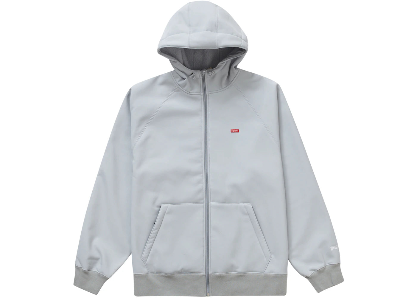 Supreme WINDSTOPPER Zip Up Hooded Sweatshirt (FW22) Light Grey