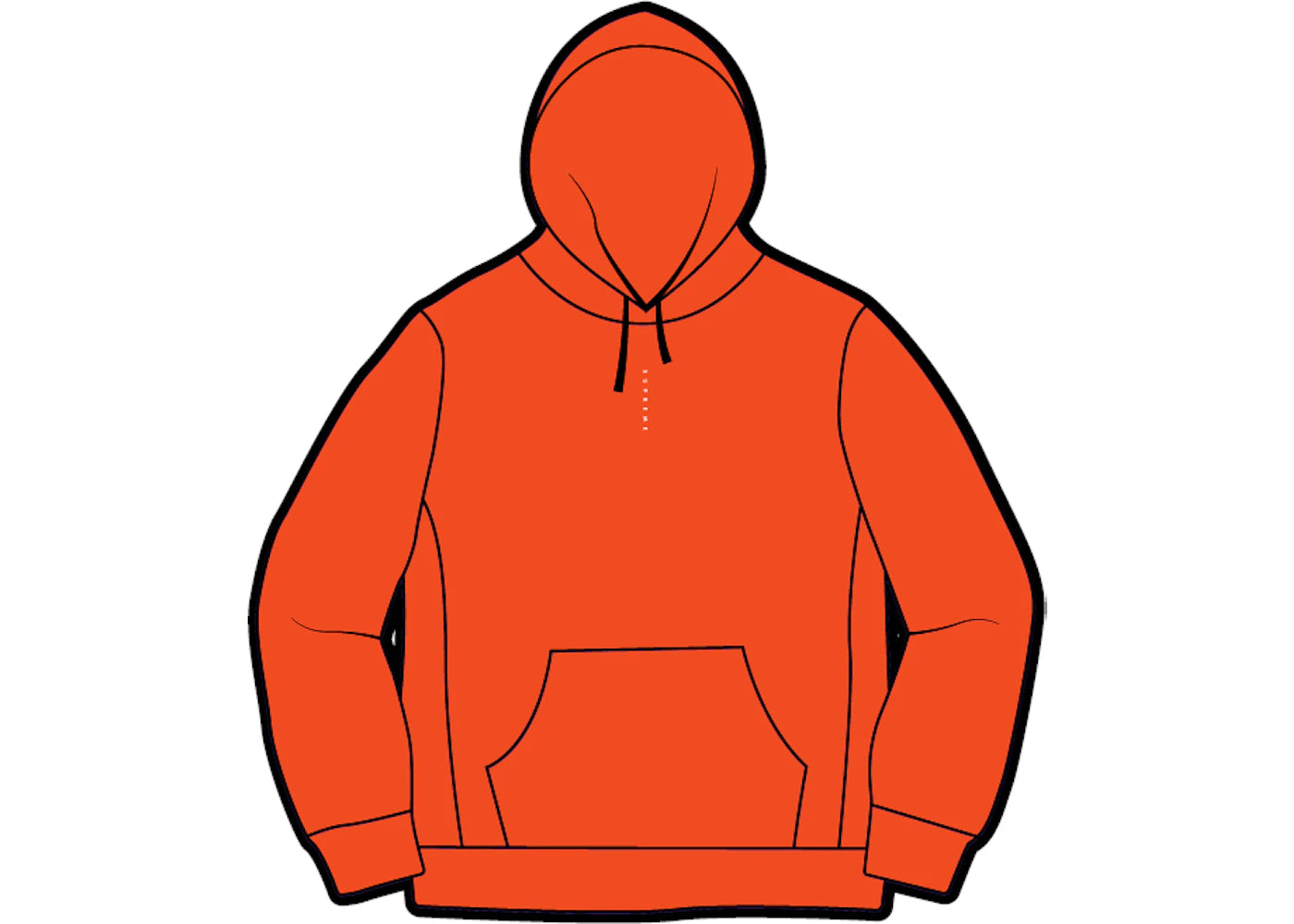 Supreme Micro Logo Hooded Sweatshirt Burnt Orange