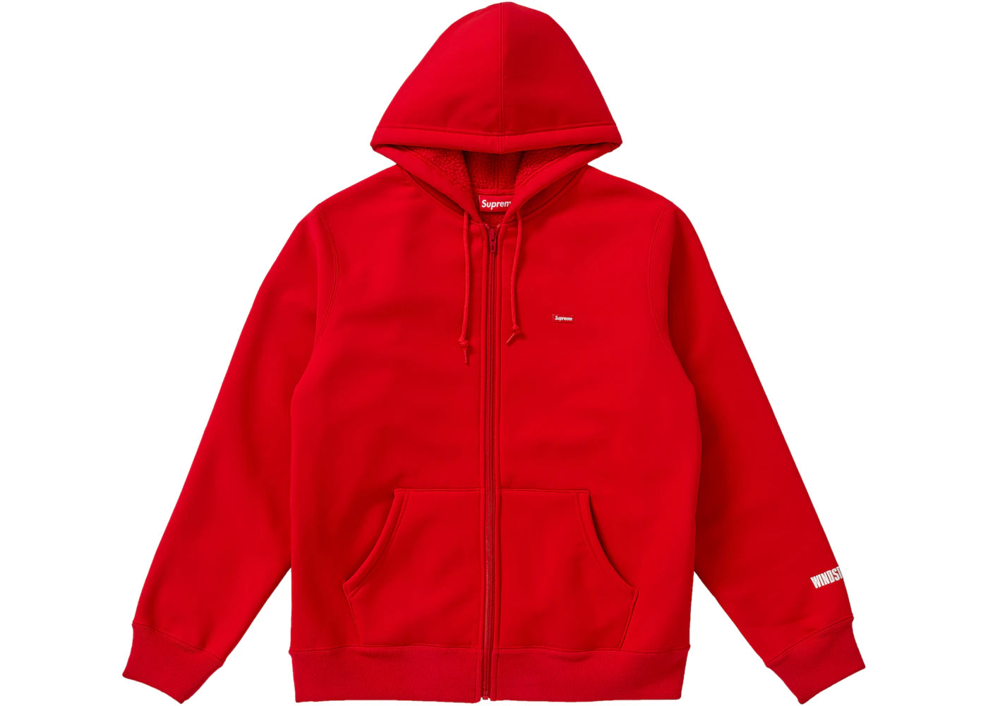 Supreme WINDSTOPPER Zip Up Hooded Sweatshirt Red