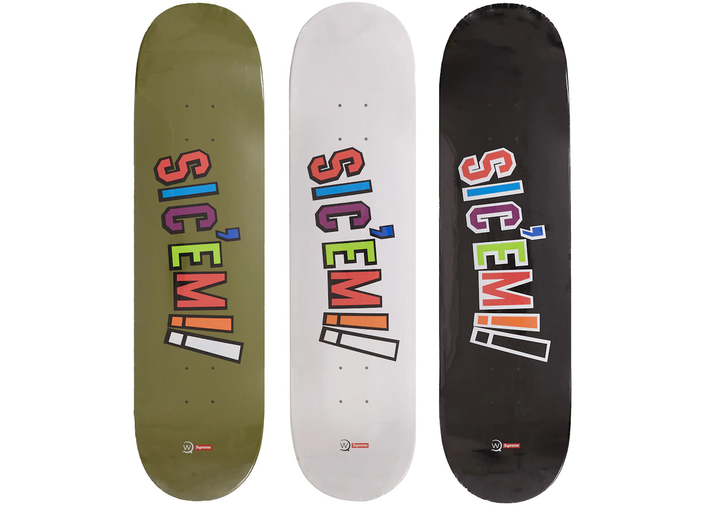 Supreme WTAPS Sic'em! Skateboard Deck Set