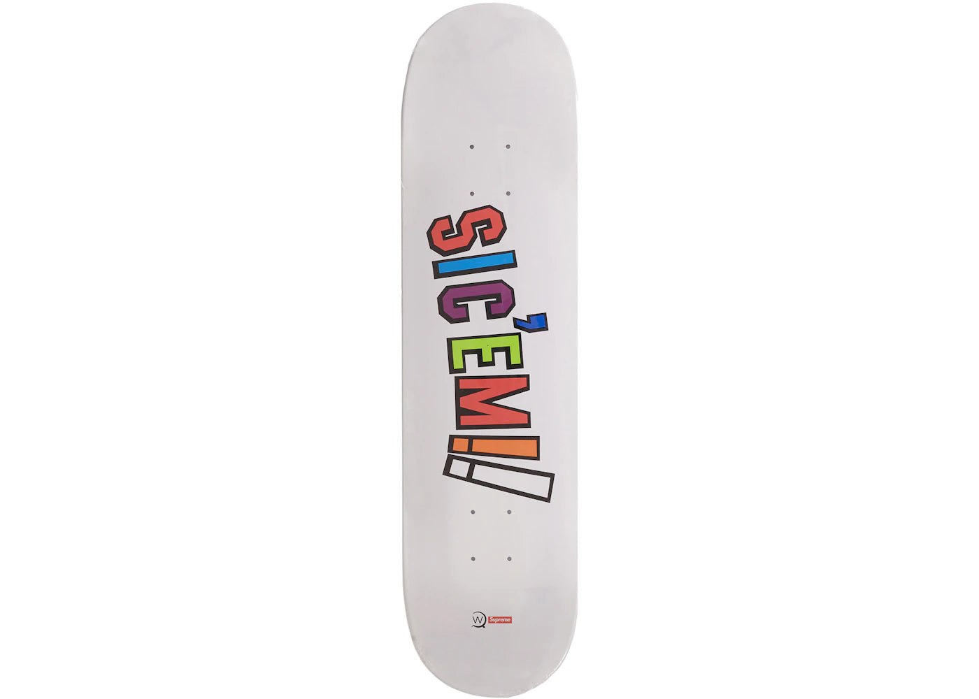 Supreme WTAPS Sic'em! Skateboard Deck White