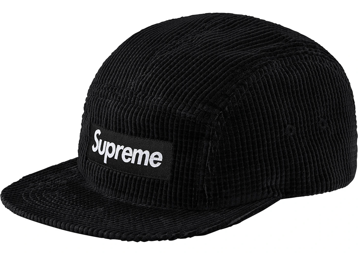 Supreme Waffle Corduroy Camp Cap Black