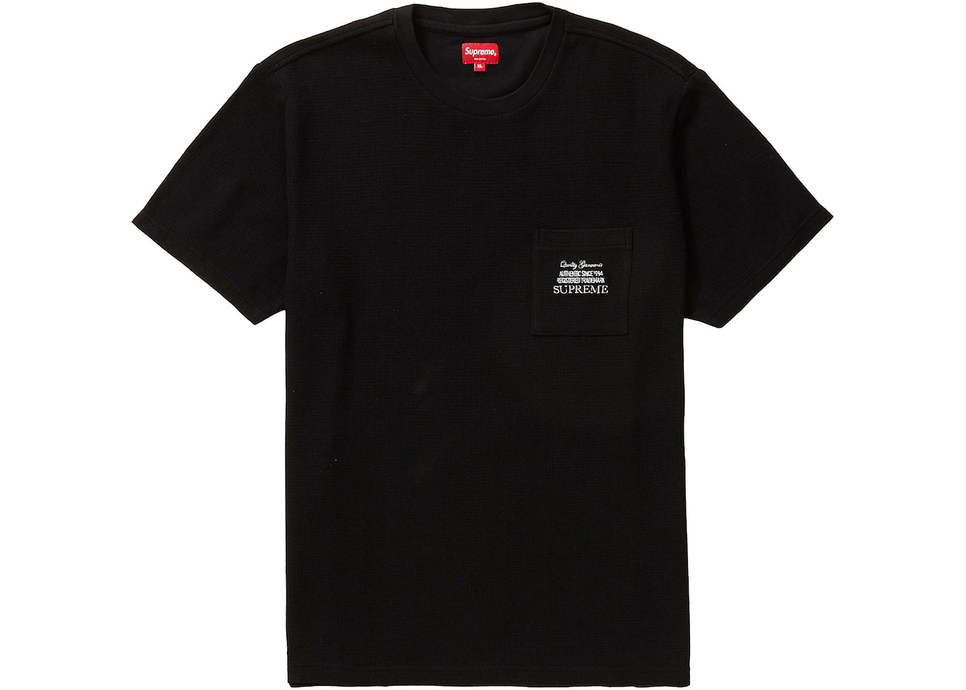Supreme Waffle Pocket Tee Black
