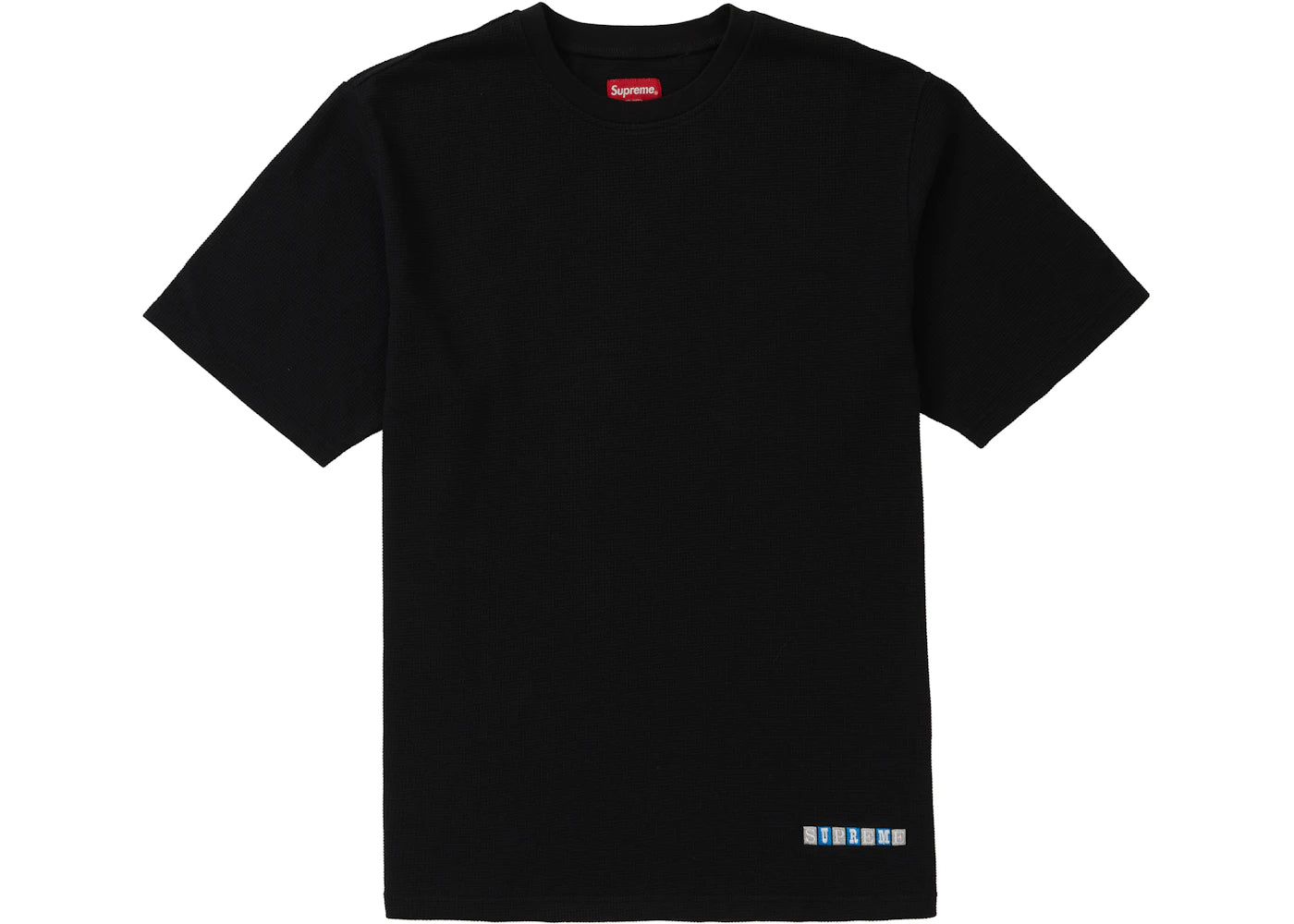 Supreme Waffle S/S Top Black