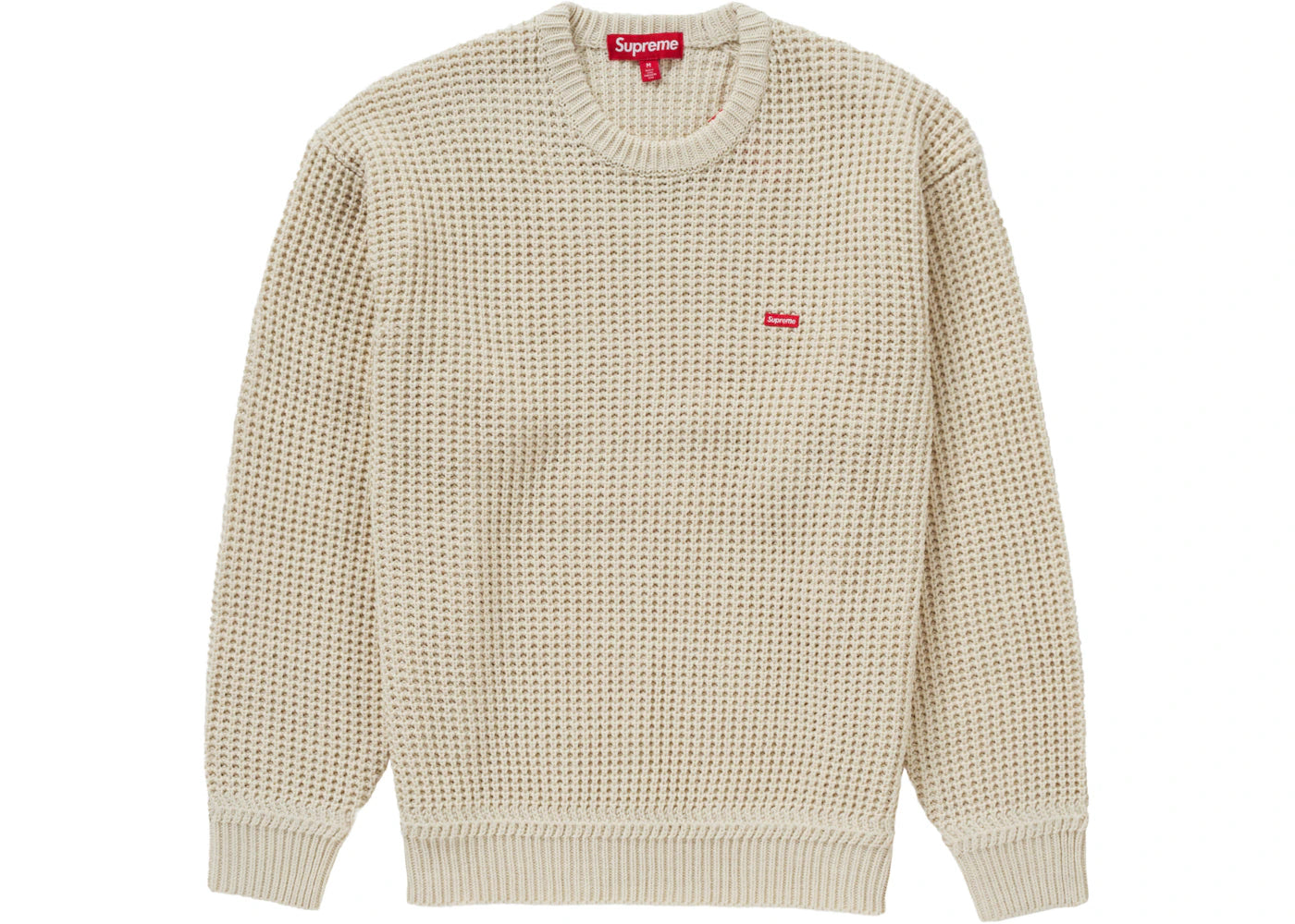 Supreme Waffle Small Box Sweater Stone