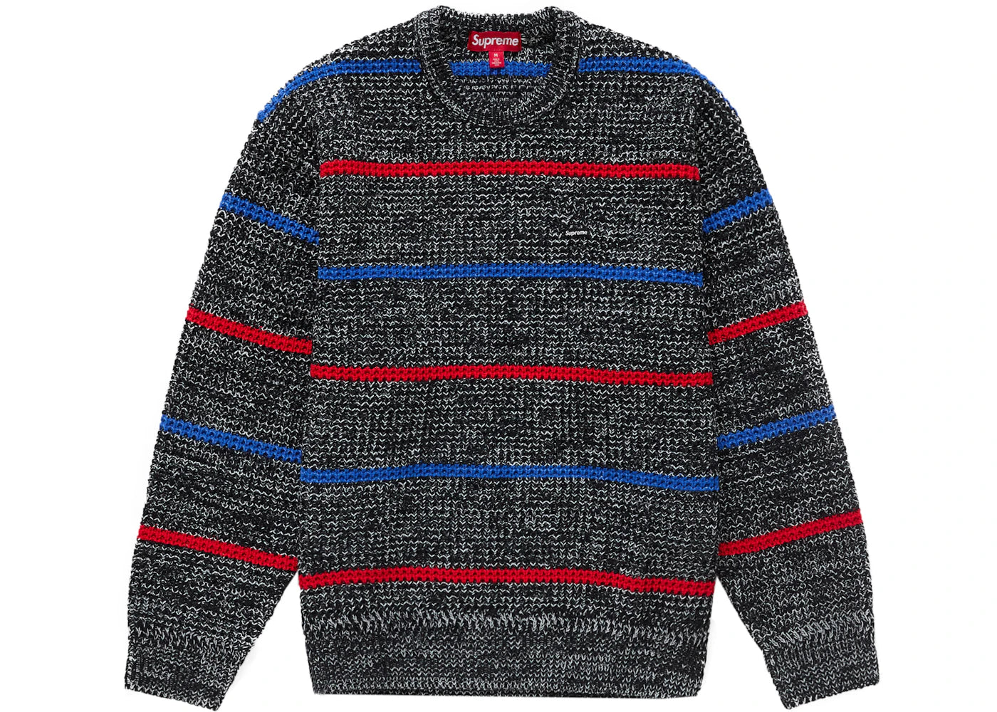 Supreme Waffle Small Box Sweater Stripe Melange