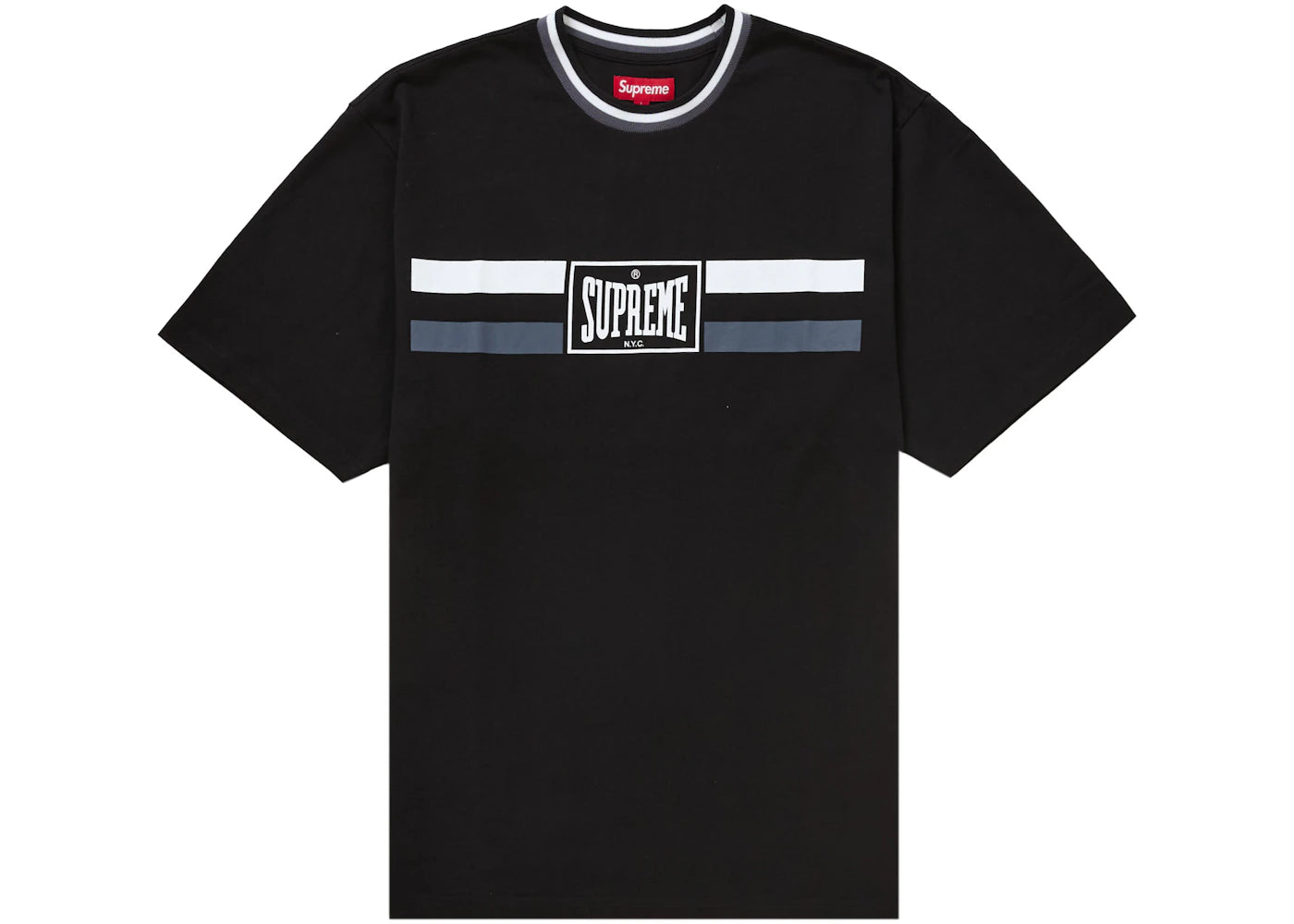 Supreme Warm Up Stripe S/S Top Black