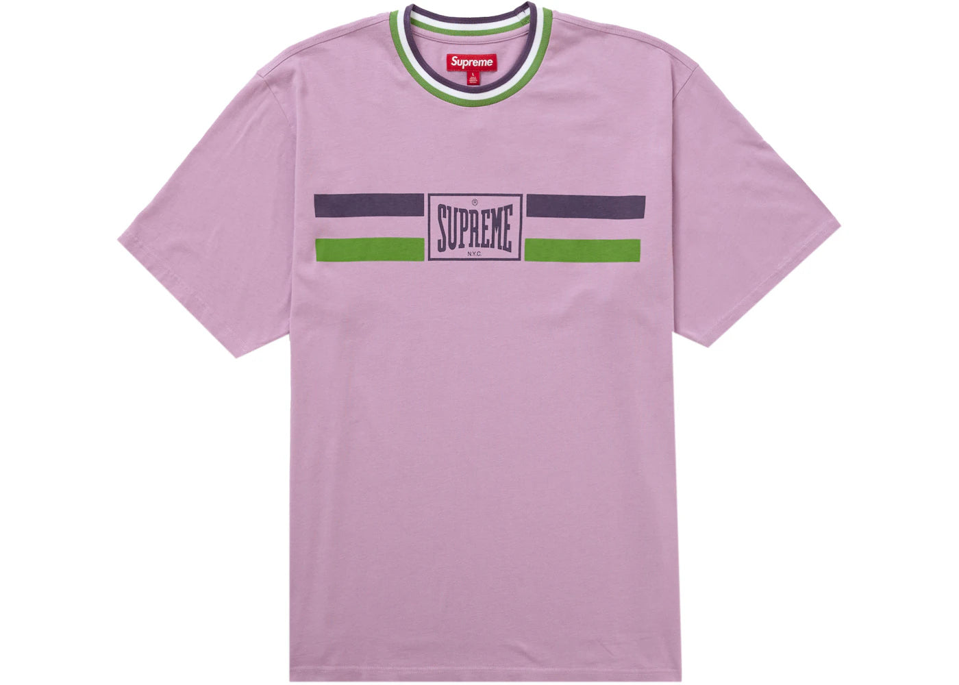 Supreme Warm Up Stripe S/S Top Purple