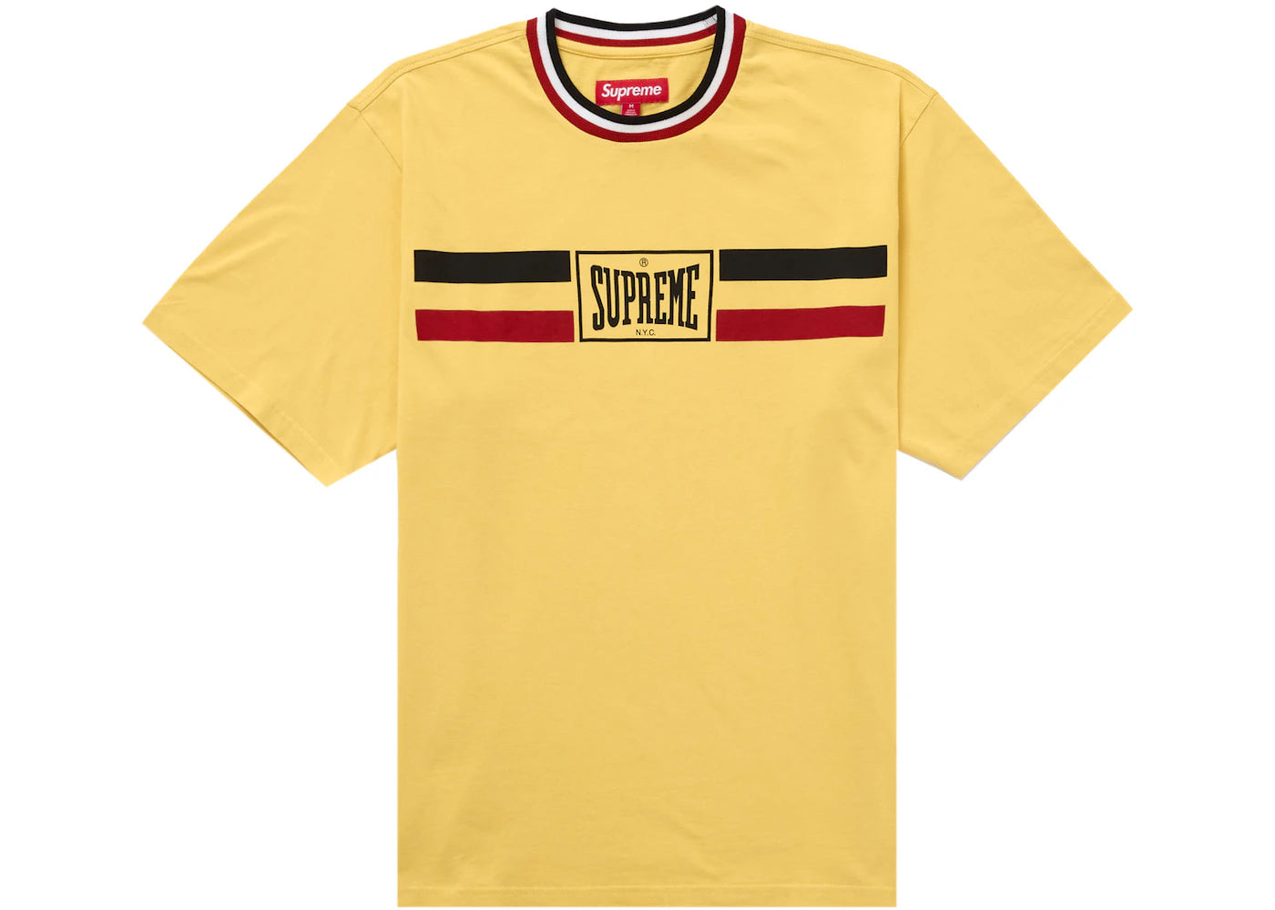 Supreme Warm Up Stripe S/S Top Yellow