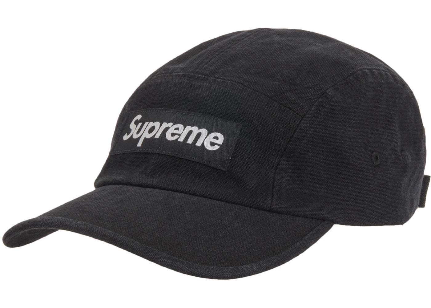 Supreme Washed Canvas Camp Cap (SS24) Black