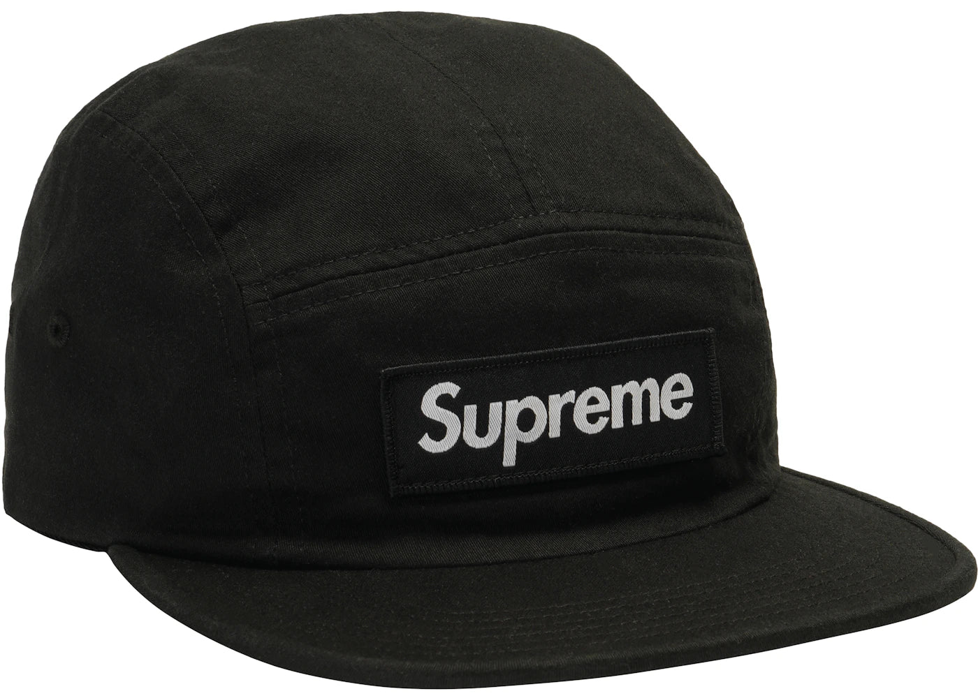 Supreme Washed Chino Twill Camp Cap (FW18) Black