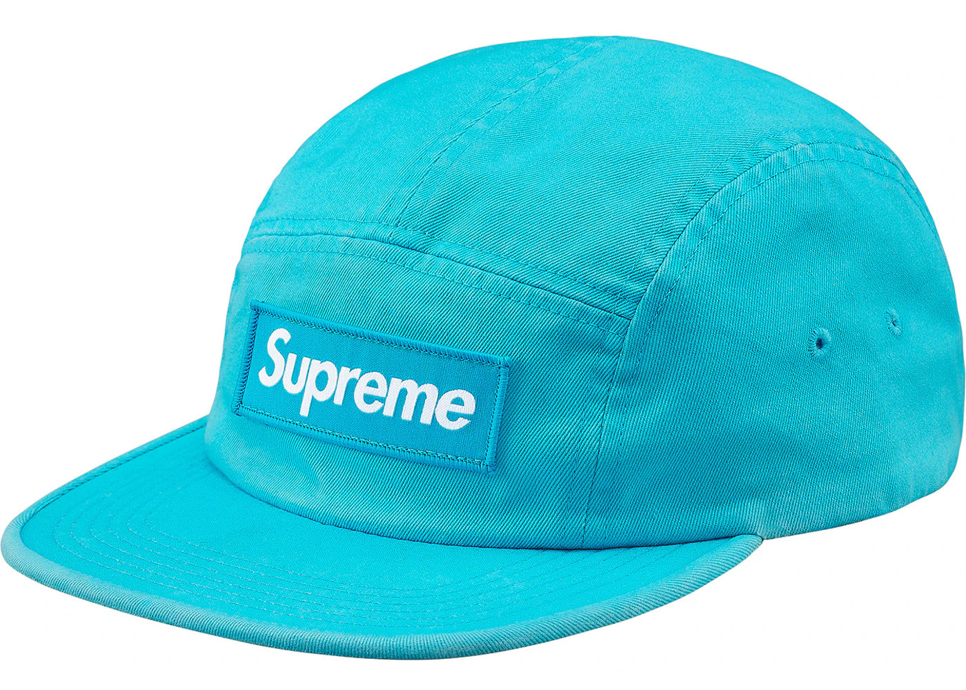 Supreme Washed Chino Twill Camp Cap (FW18) Neon Blue