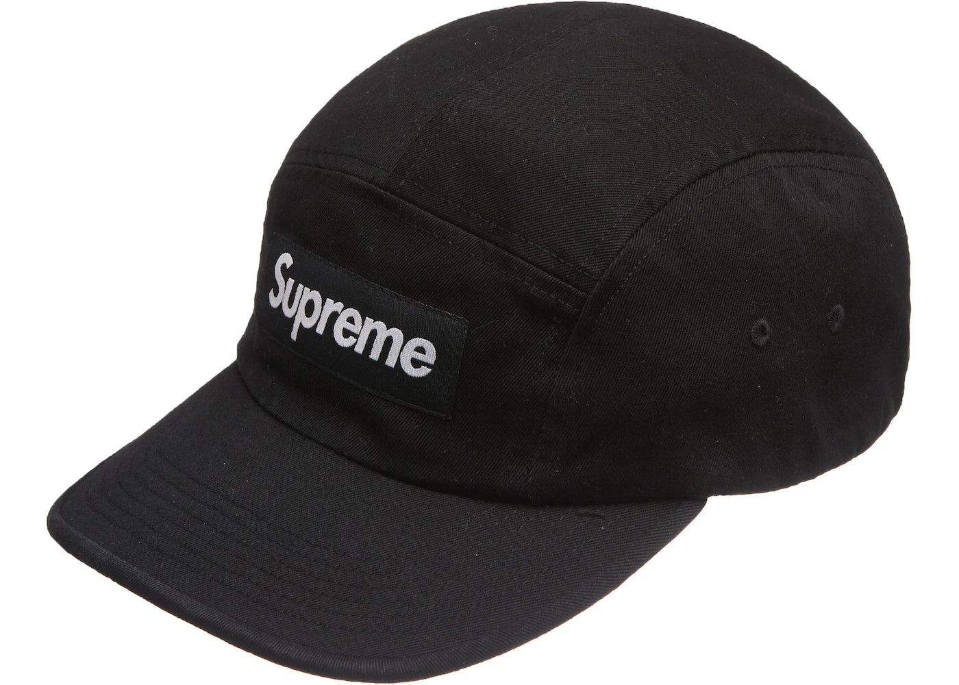 Supreme Washed Chino Twill Camp Cap (FW21) Black