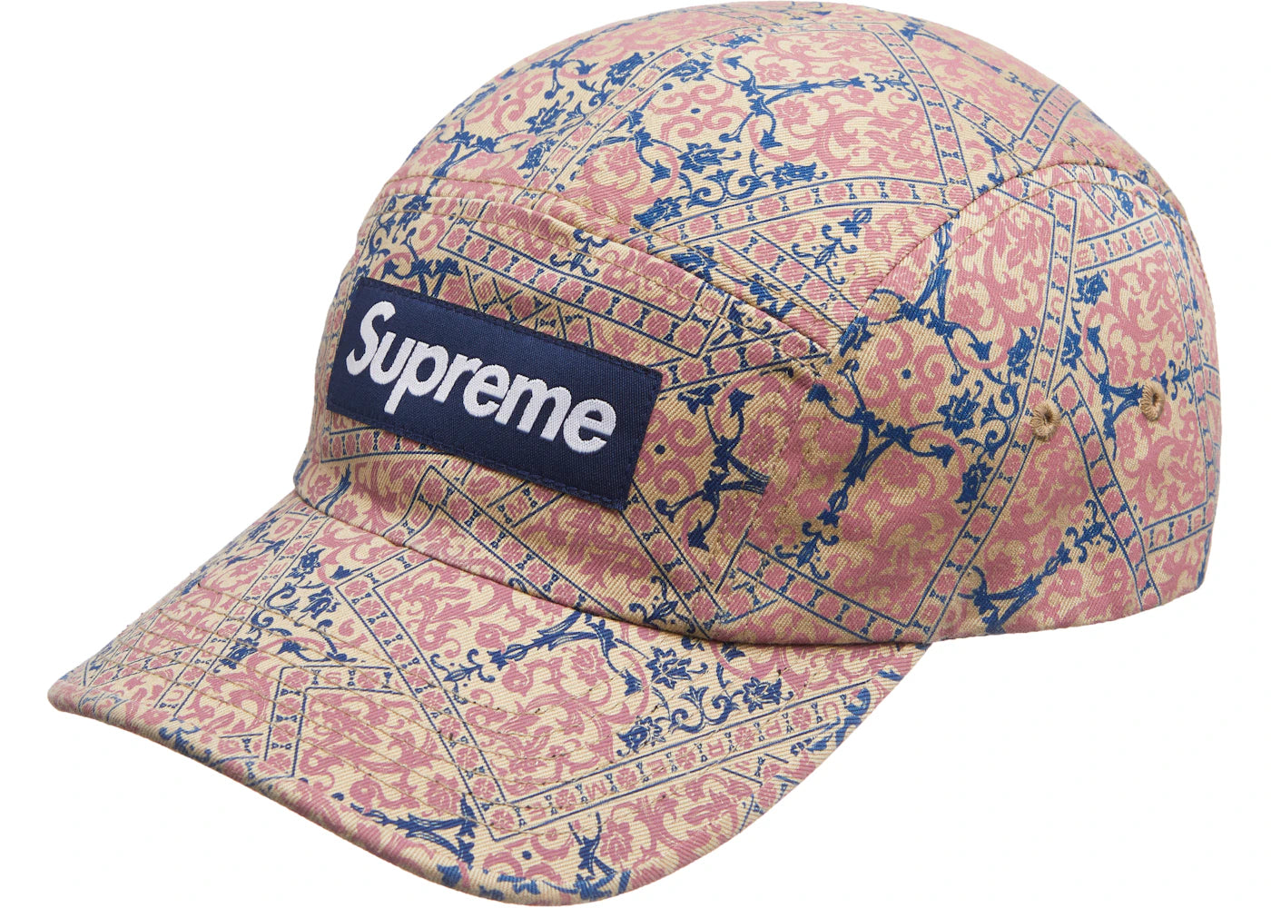 Supreme Washed Chino Twill Camp Cap (FW21) Floral Cards