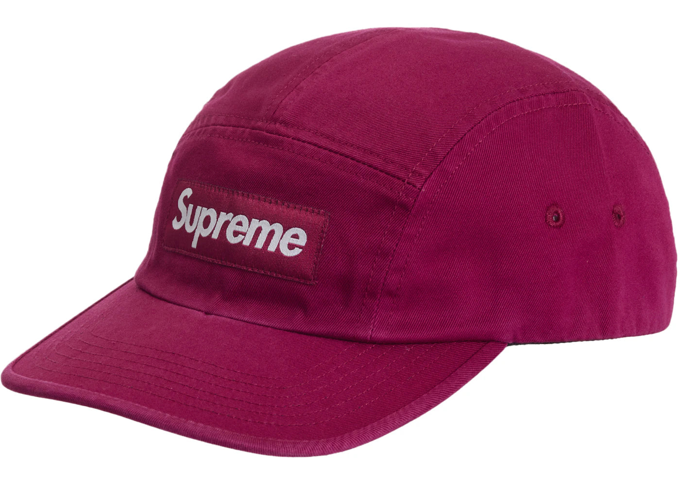 Supreme Washed Chino Twill Camp Cap (FW24) Cranberry