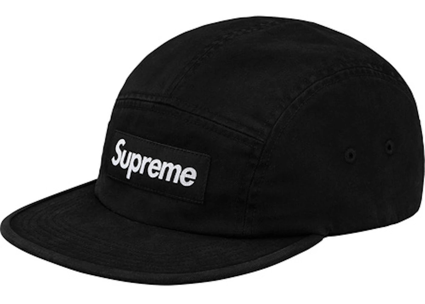 Supreme Washed Chino Twill Camp Cap (SS18) Black