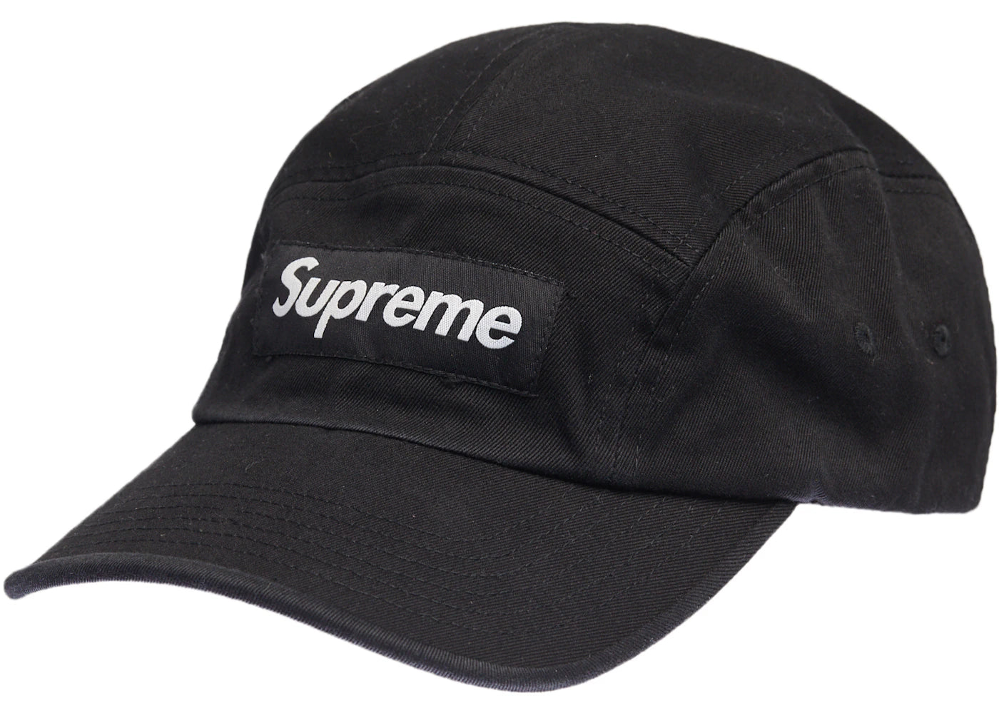 Supreme Washed Chino Twill Camp Cap Cap (SS22) Black