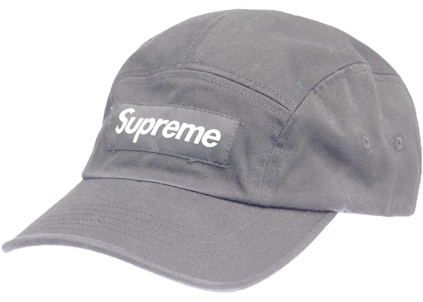 Supreme Washed Chino Twill Camp Cap Cap (SS22) Grey