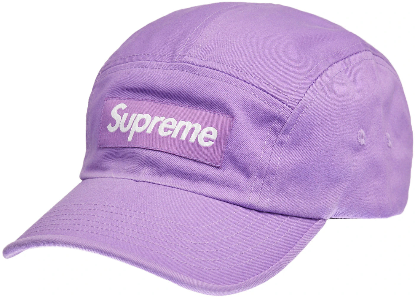 Supreme Washed Chino Twill Camp Cap Cap (SS22) Light Purple