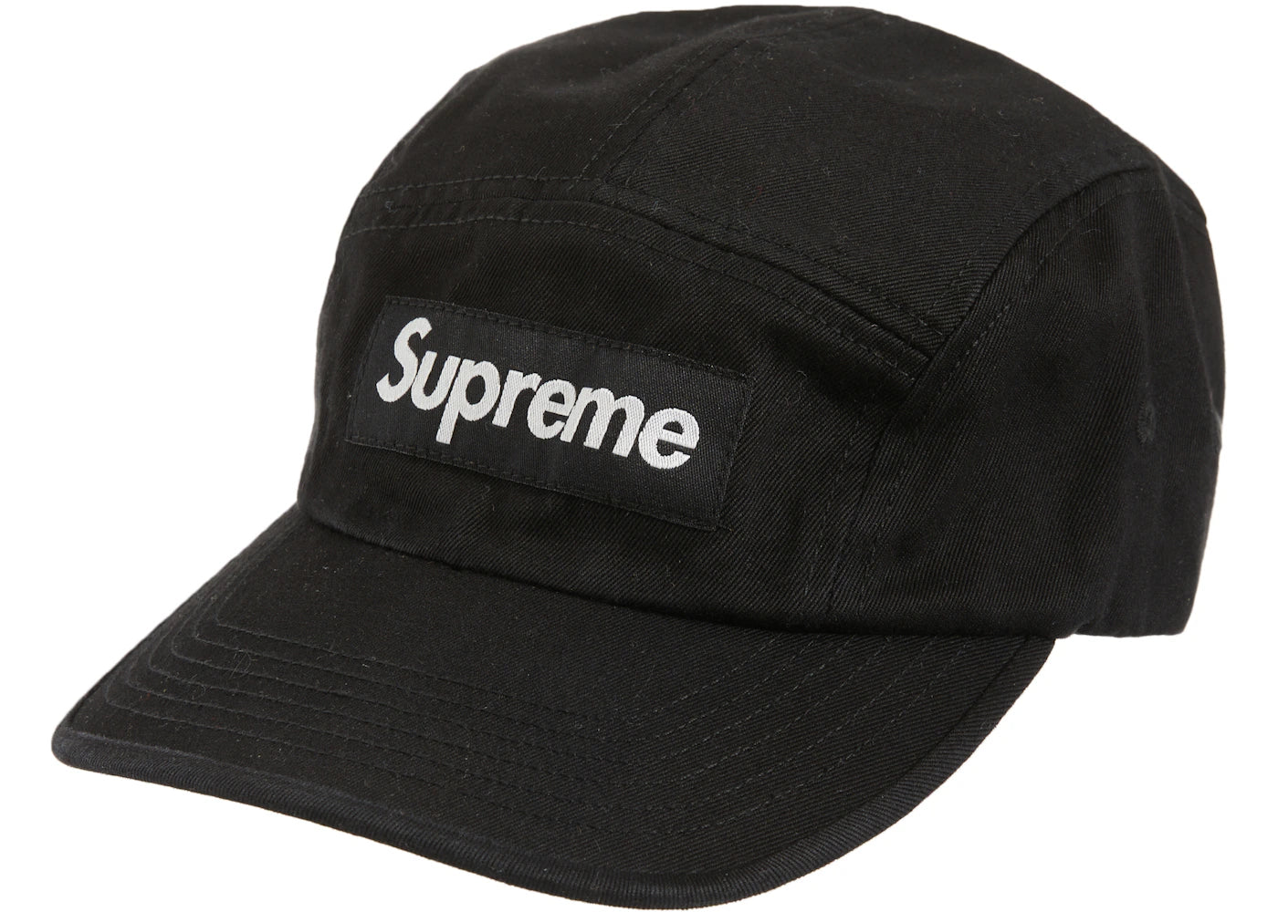 Supreme Washed Chino Twill Camp Cap (SS23) Black