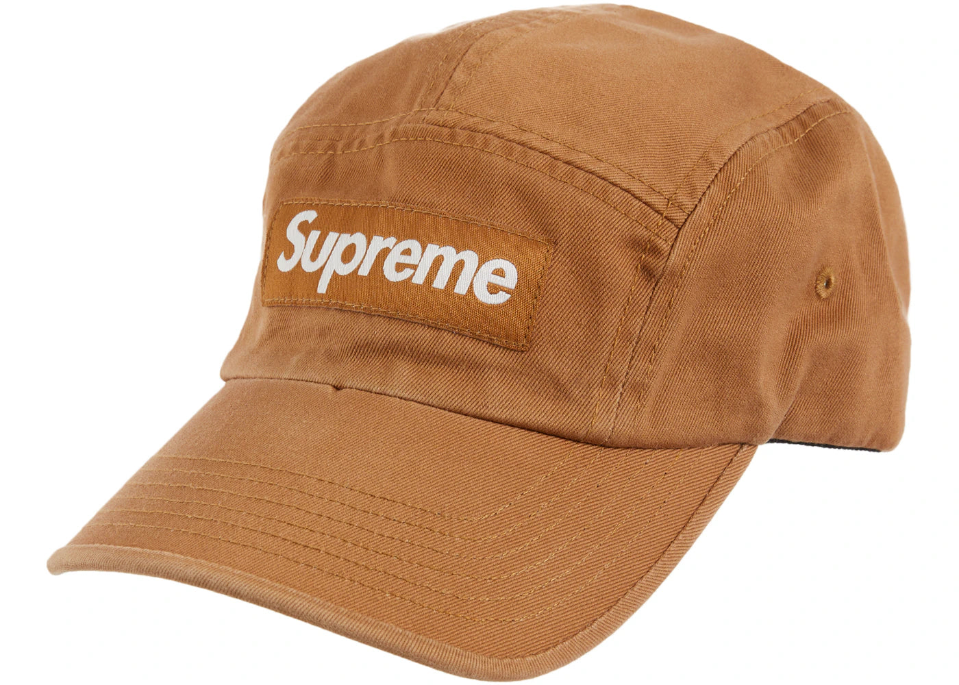 Supreme Washed Chino Twill Camp Cap (SS23) Brown