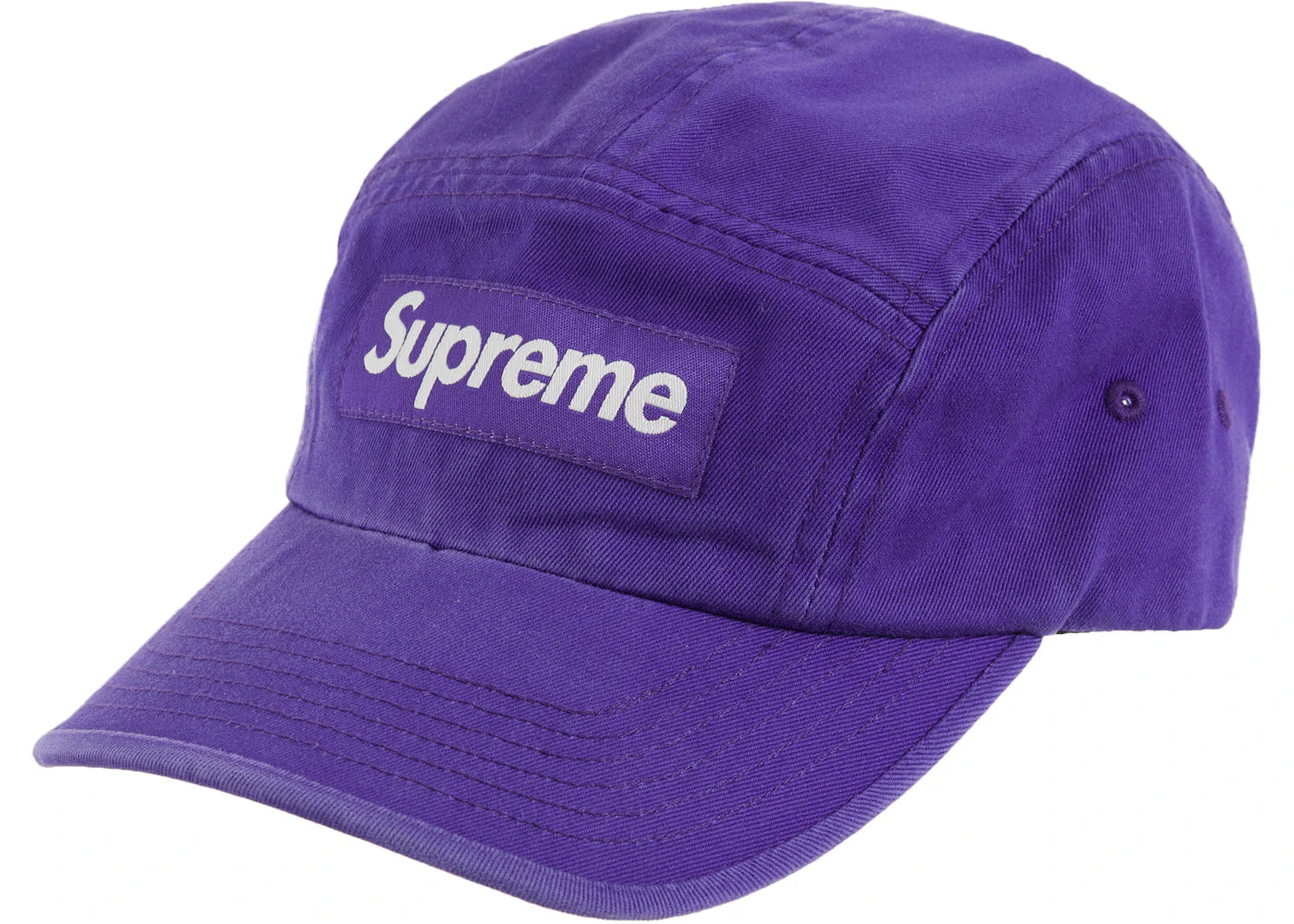 Supreme Washed Chino Twill Camp Cap (SS23) Purple