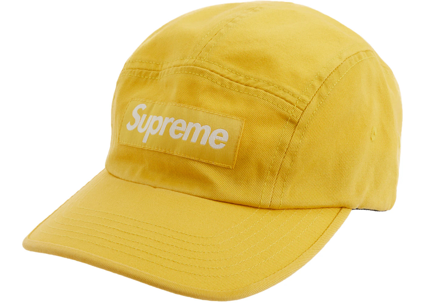 Supreme Washed Chino Twill Camp Cap (SS23) Yellow