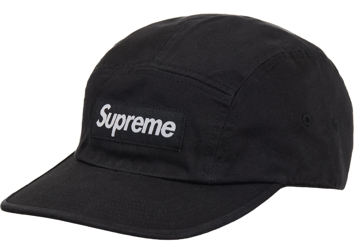 Supreme Washed Chino Twill Camp II Cap (SS24) Black