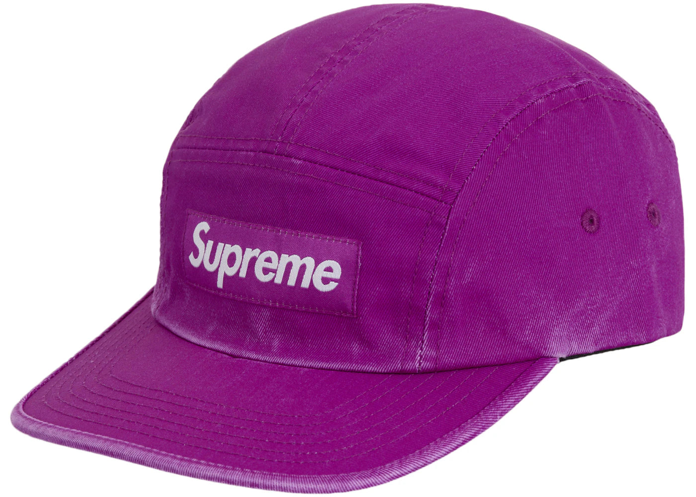 Supreme Washed Chino Twill Camp Cap (SS25) Purple