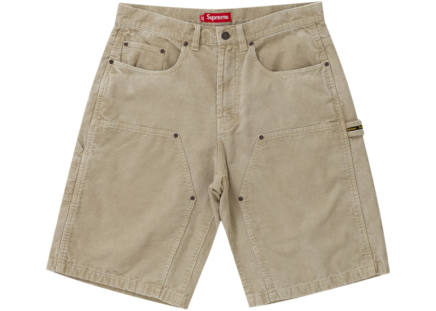 Supreme Washed Corduroy Double Knee Painter Short Tan