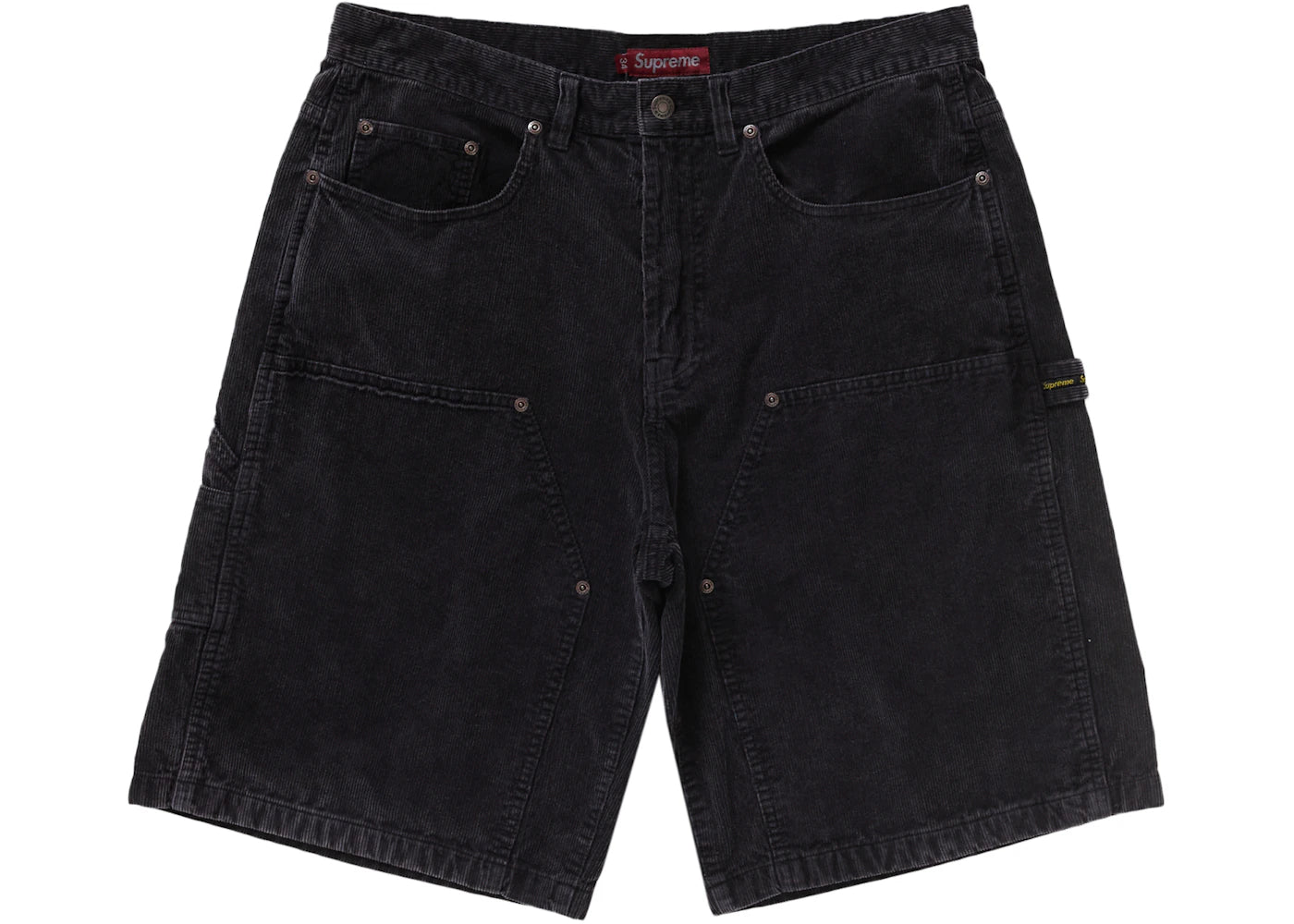 Supreme Washed Corduroy Double Knee Painter Short Black