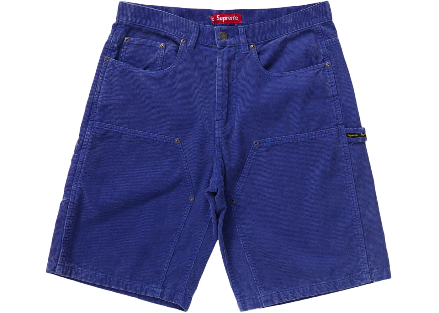 Supreme Washed Corduroy Double Knee Painter Short Blue