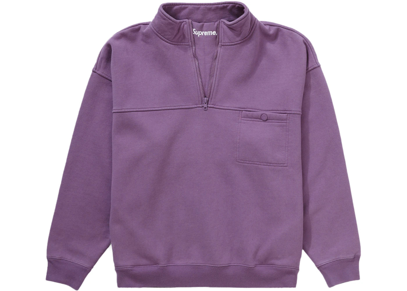 Supreme Washed Half Zip Pullover Dusty Purple