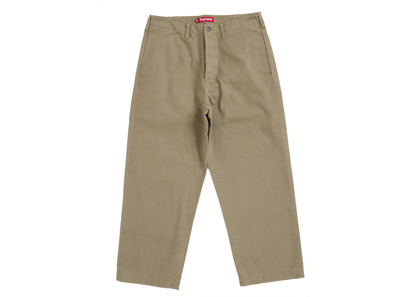 Supreme Washed Herringbone Chino Pant Khaki